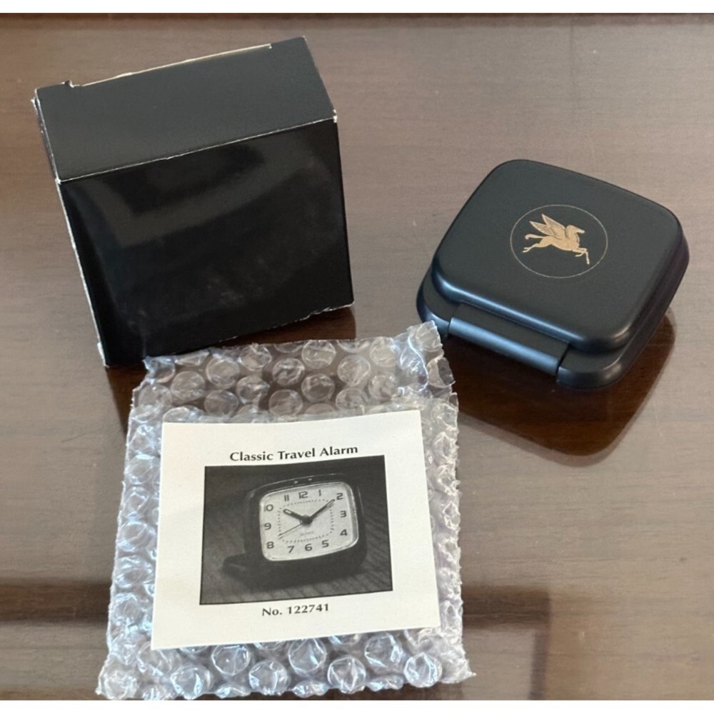 NIB Benchmark Foldable Travel Alarm Clock‎ Luminous Mobil Gas Memorabilia